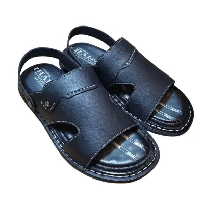 Sandal nam quai chéo Hải Nancy da bò cao cấp 46490D