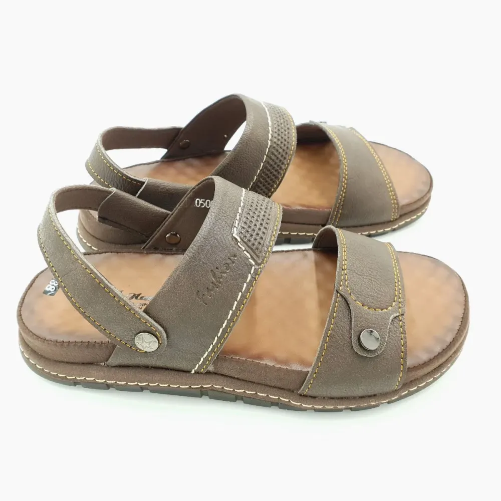 Sandal nam quai ngang Hải Nancy da bò cao cấp 5009N ảnh 2