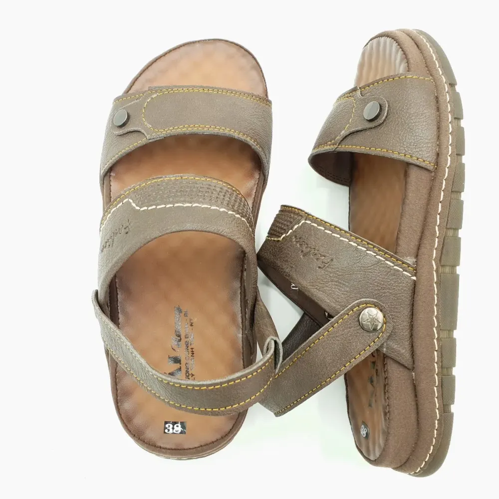 Sandal nam quai ngang Hải Nancy da bò cao cấp 5009N ảnh 7