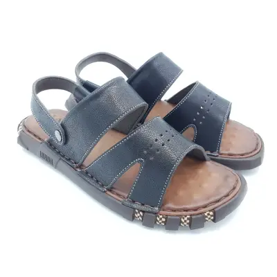 Sandal nam quai ngang Hải Nancy da bò cao cấp 5078D