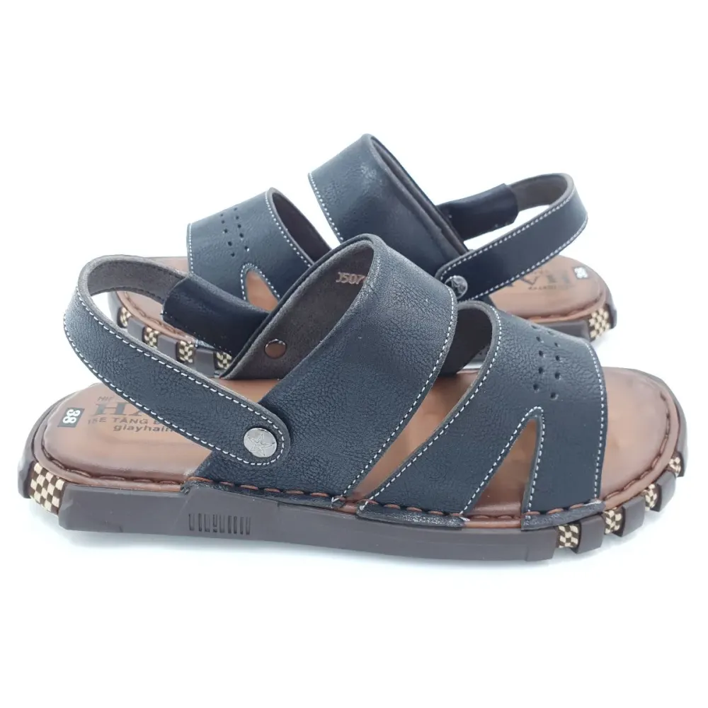 Sandal nam quai ngang Hải Nancy da bò cao cấp 5078D ảnh 2