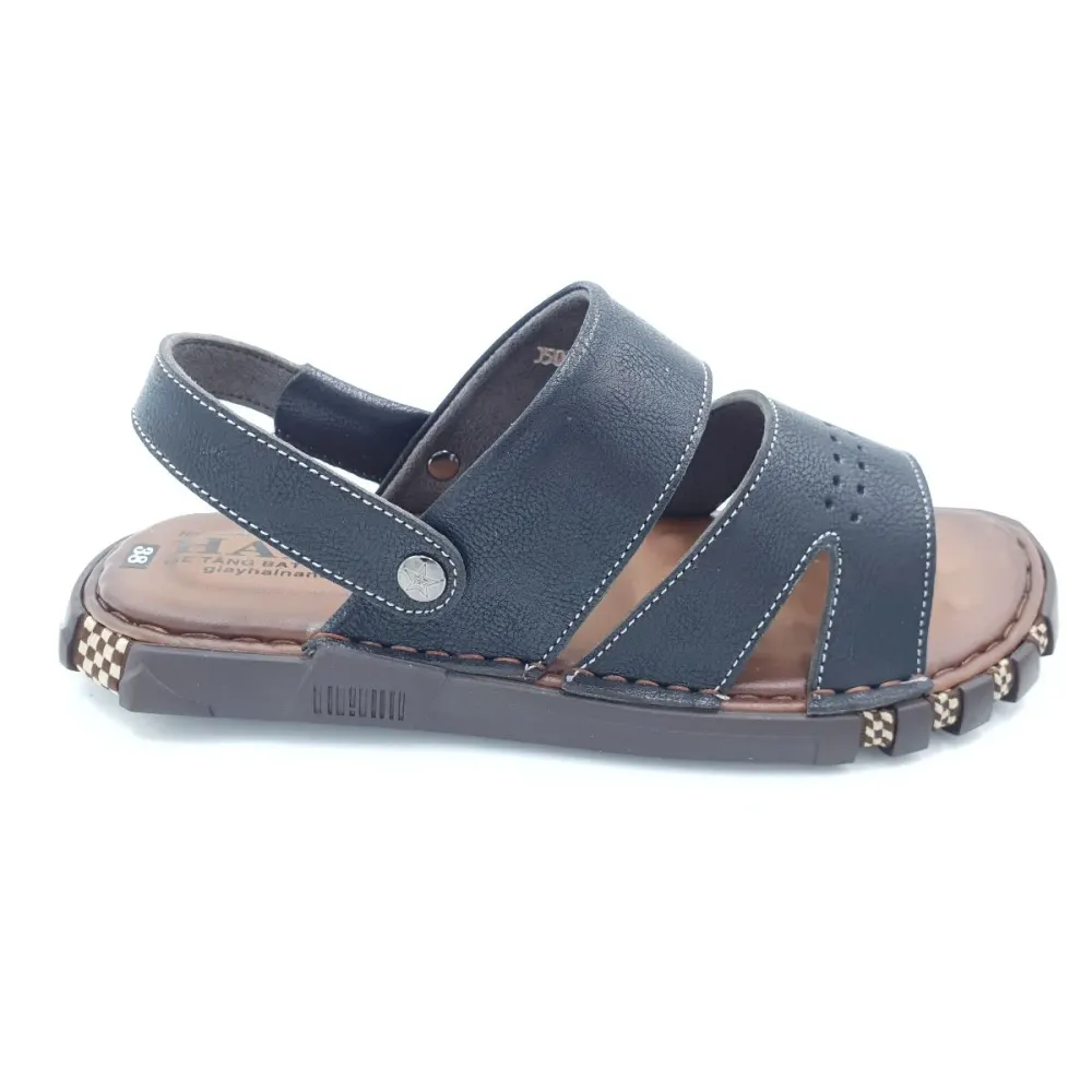 Sandal nam quai ngang Hải Nancy da bò cao cấp 5078D ảnh 5