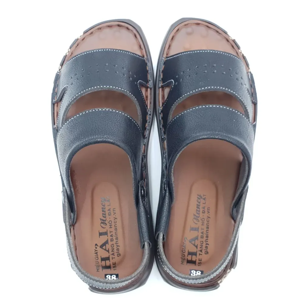 Sandal nam quai ngang Hải Nancy da bò cao cấp 5078D ảnh 8