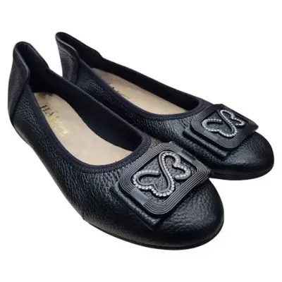 Giày búp bê mũi tròn Hải Nancy da bò cao cấp B3902D