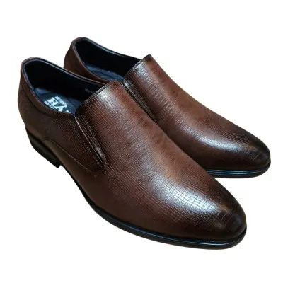 Giày tây nam tăng chiều cao xỏ chân Hải Nancy da bò cao cấp C2187N