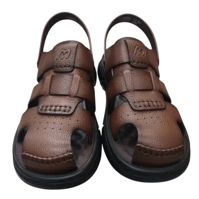 Sandal nam mũi tròn Hải Nancy da bò cao cấp F26117N