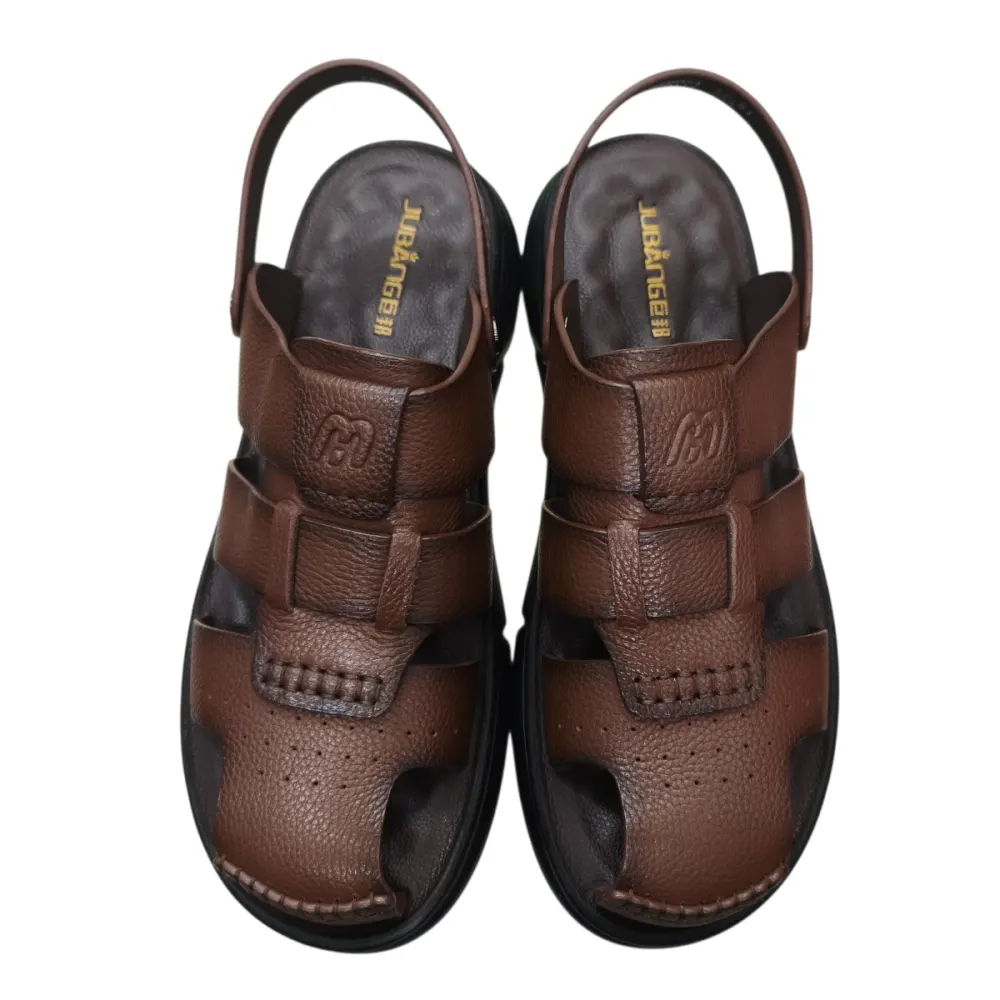 Sandal nam mũi tròn Hải Nancy da bò cao cấp F26117N ảnh 3