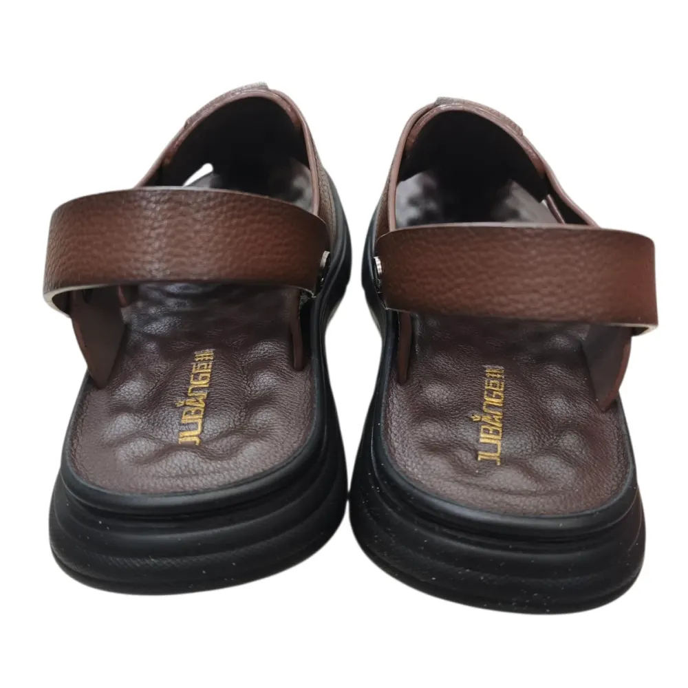 Sandal nam mũi tròn Hải Nancy da bò cao cấp F26117N ảnh 4