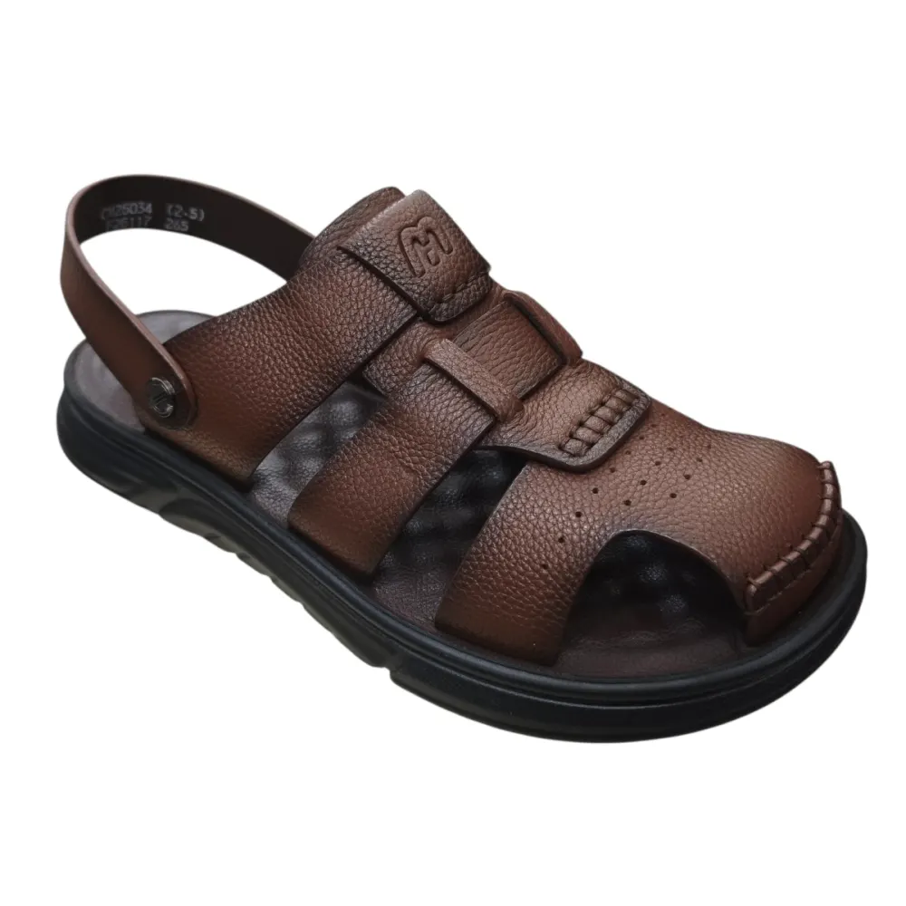 Sandal nam mũi tròn Hải Nancy da bò cao cấp F26117N ảnh 7