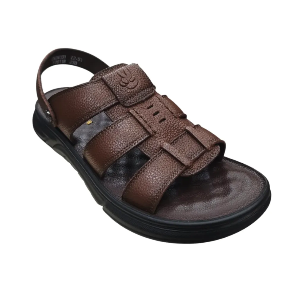 Sandal nam quai chéo Hải Nancy da bò cao cấp F26118N ảnh 7