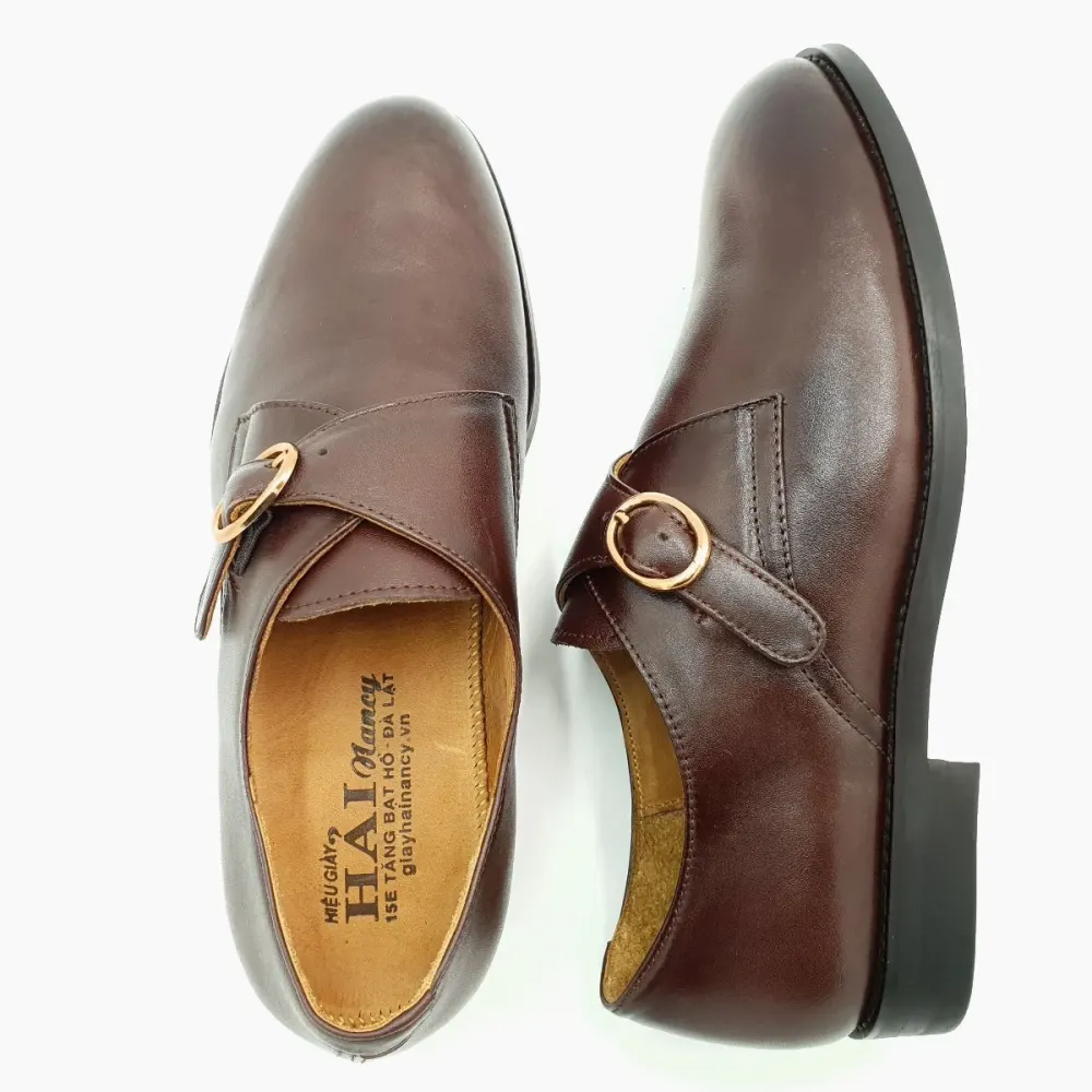 Giày tây nam mũi tròn Hải Nancy da bò cao cấp G2213N ảnh 7