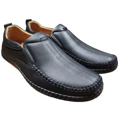 Giày mọi nam xỏ chân Hải Nancy da bò cao cấp IN424D