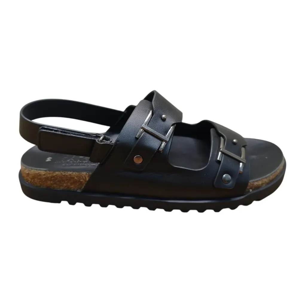 Sandal nam quai chéo Hải Nancy da bò trơn SC01D ảnh 6