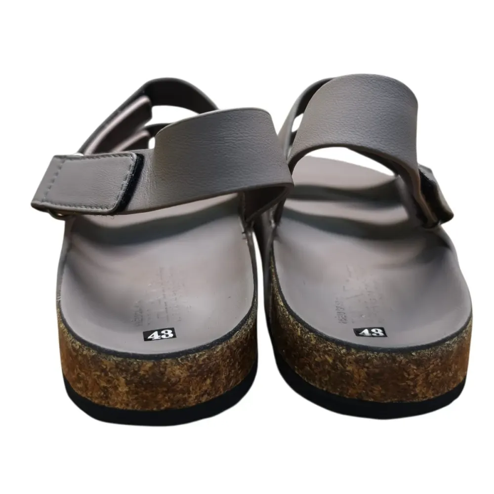 Sandal nam quai chéo Hải Nancy da bò trơn SC01X ảnh 4