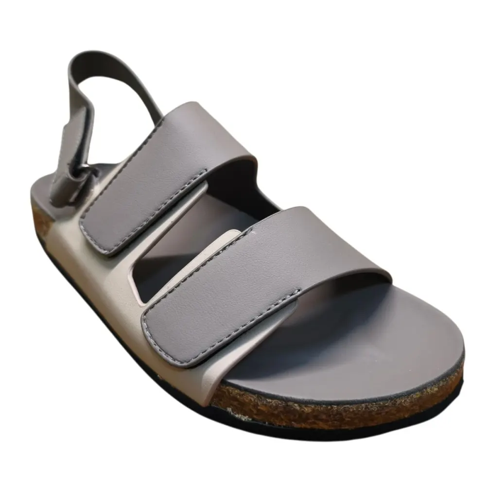 Sandal nam quai chéo Hải Nancy da bò trơn SC01X ảnh 5
