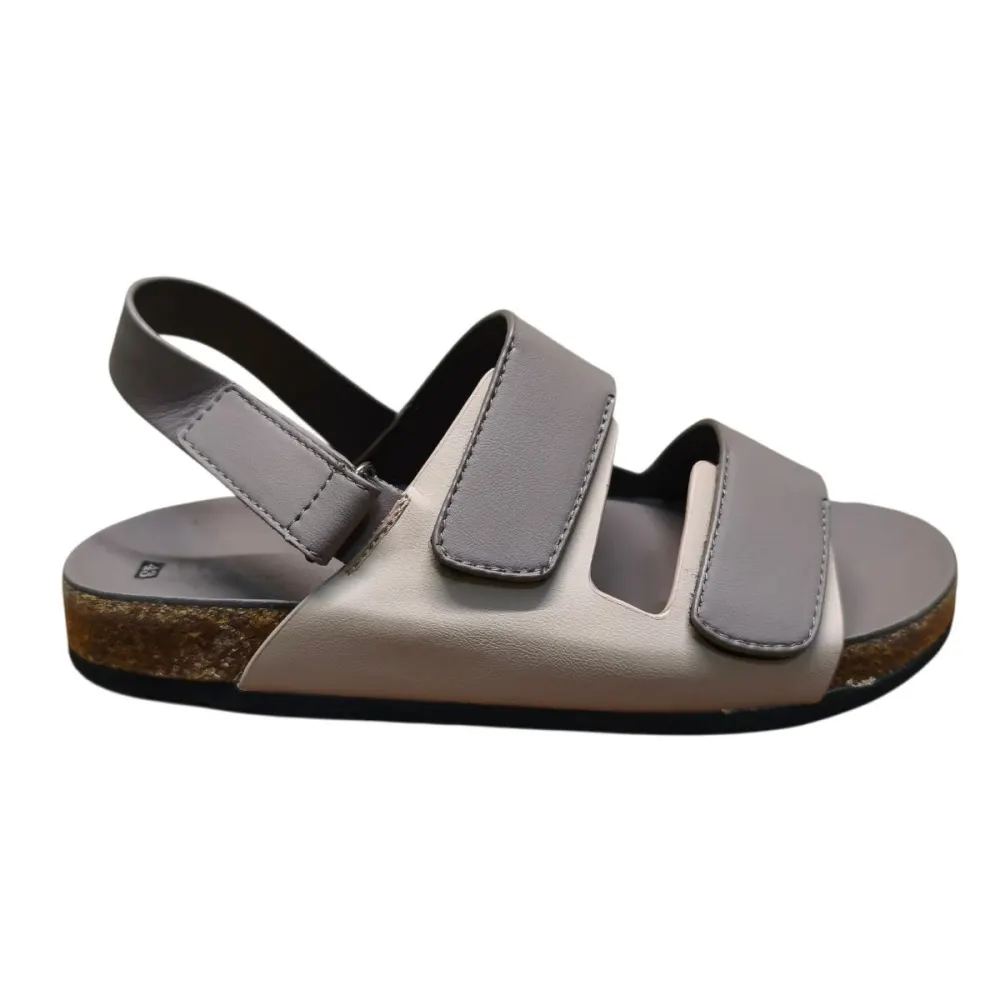 Sandal nam quai chéo Hải Nancy da bò trơn SC01X ảnh 6