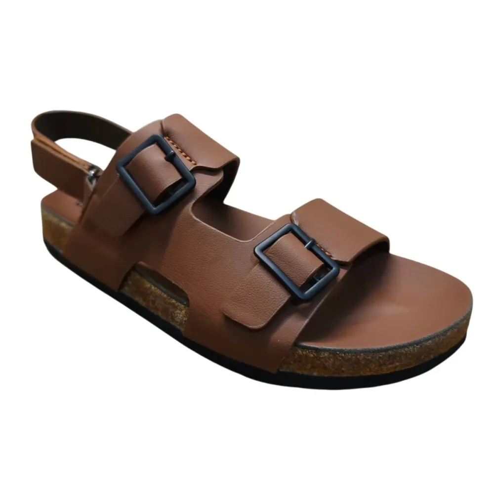 Sandal nam quai chéo Hải Nancy da bò trơn SC02V ảnh 5