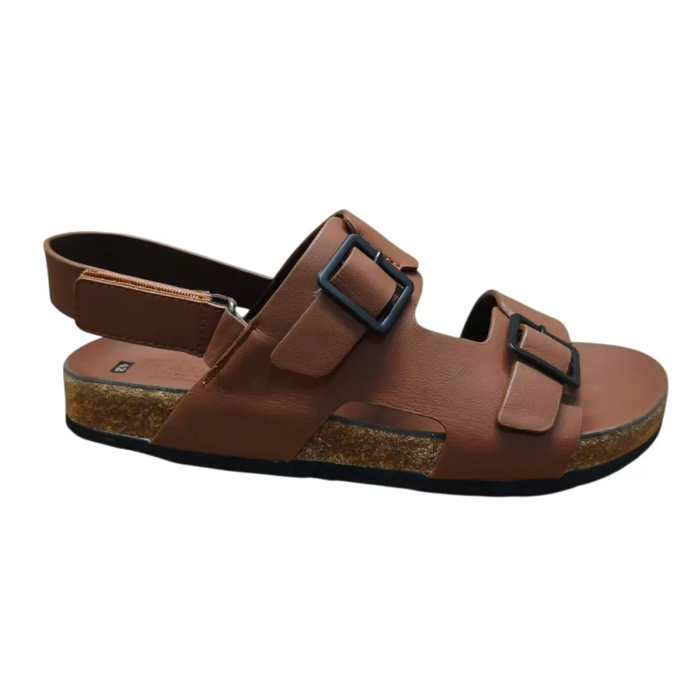 Sandal nam quai chéo Hải Nancy da bò trơn SC02V ảnh 6