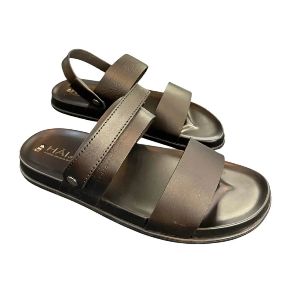 Sandal nam quai ngang Hải Nancy da bò cao cấp SD007D ảnh 1