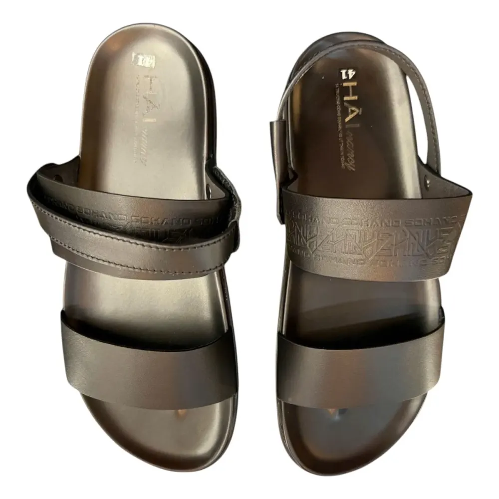 Sandal nam quai ngang Hải Nancy da bò cao cấp SD007D ảnh 6