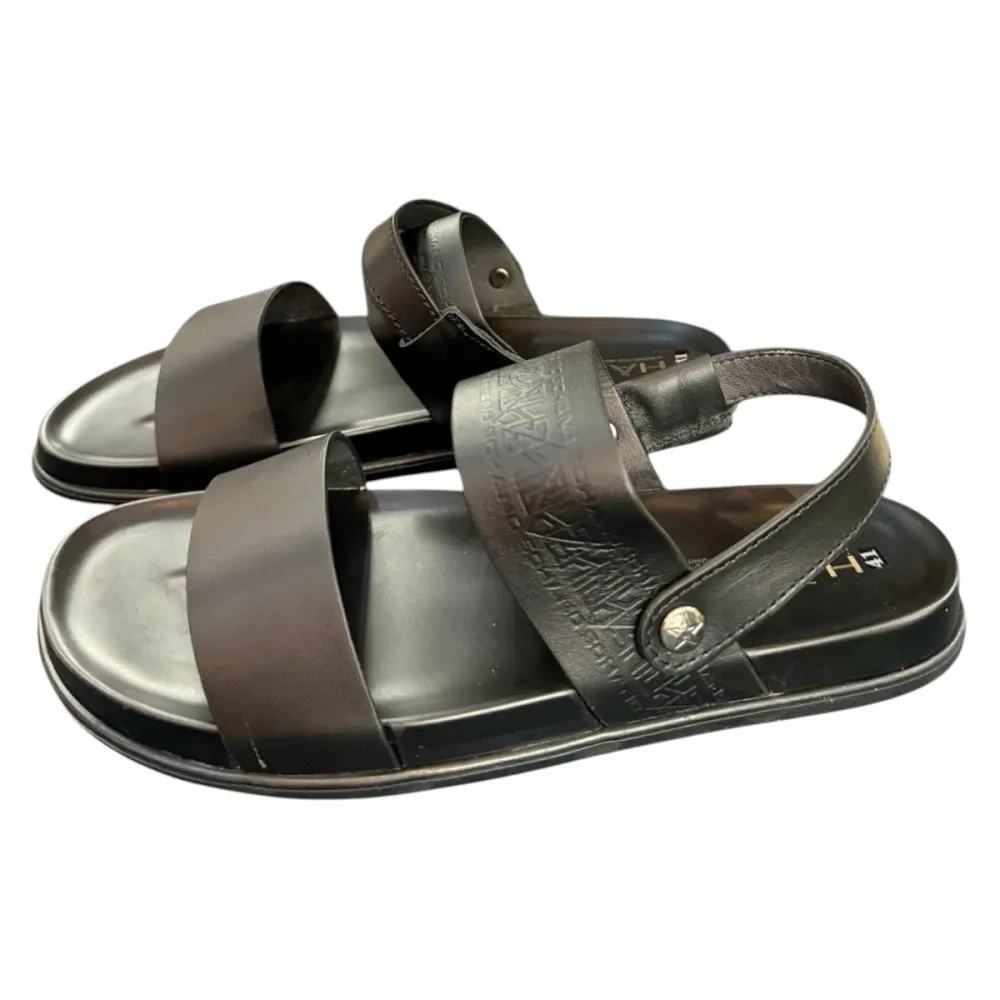 Sandal nam quai ngang Hải Nancy da bò cao cấp SD007D ảnh 7
