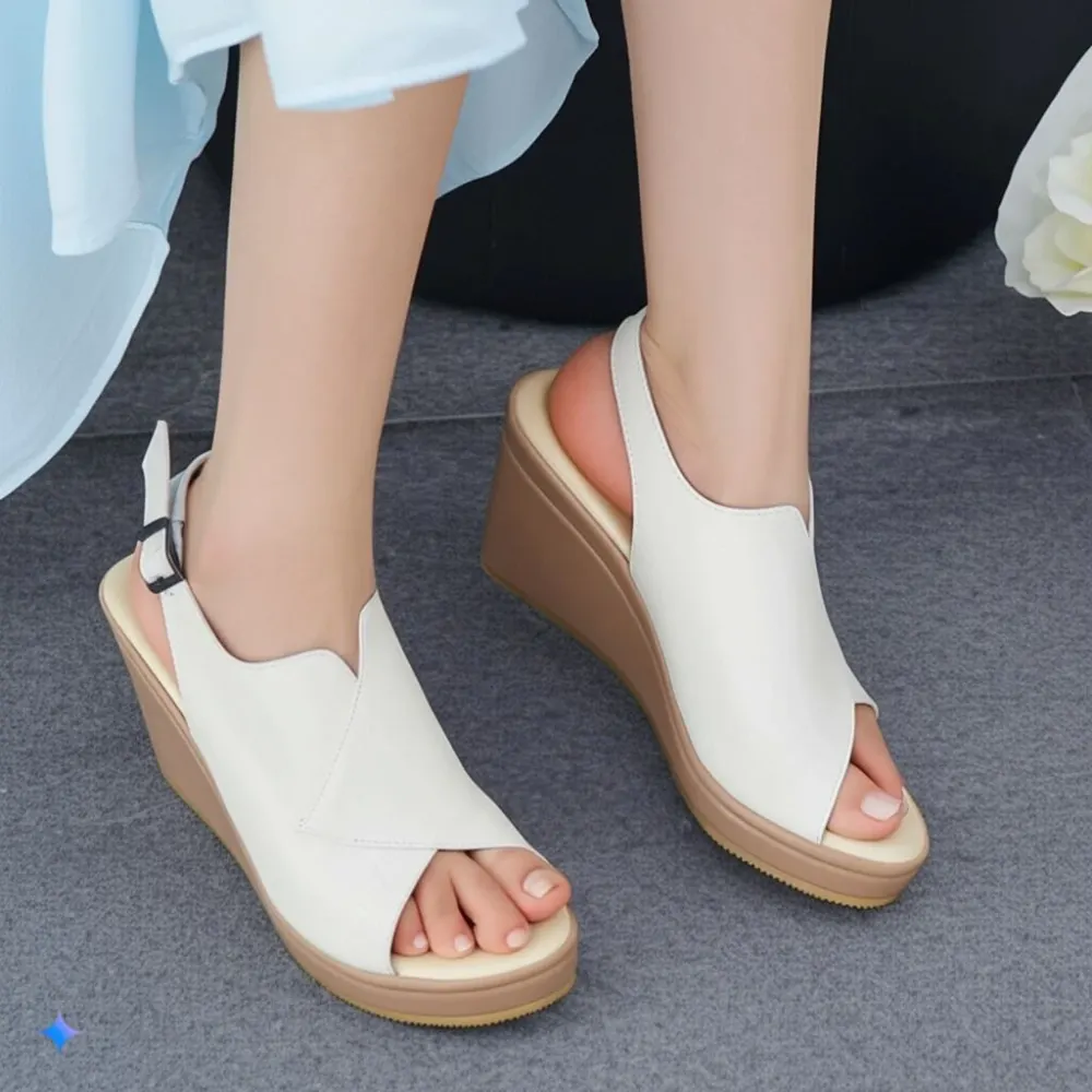 Sandal nữ đế xuồng Hải Nancy da bò cao cấp SH505T ảnh 10