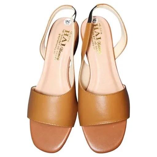 Sandal nữ quai ngang Hải Nancy da bò cao cấp SH509V ảnh 3