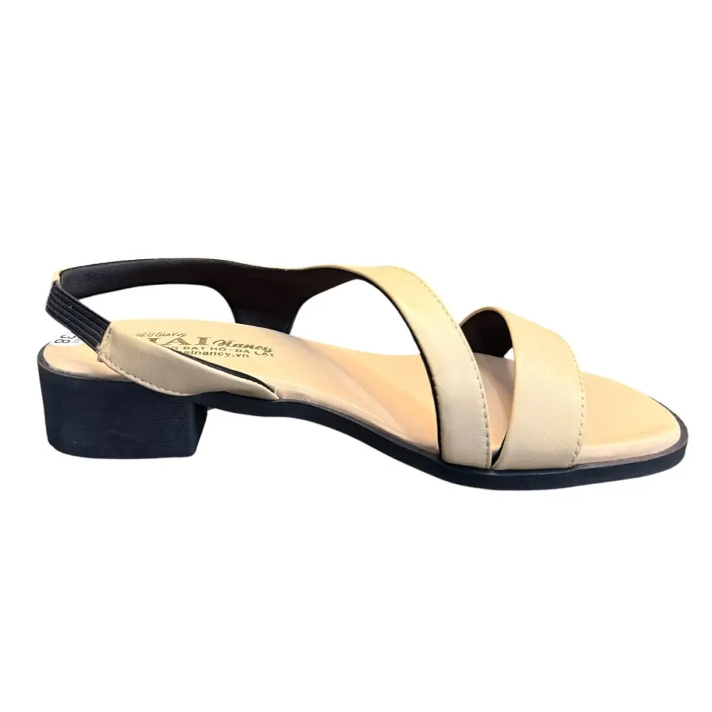 Sandal nữ quai chéo Hải Nancy da bò trơn SH621K ảnh 6