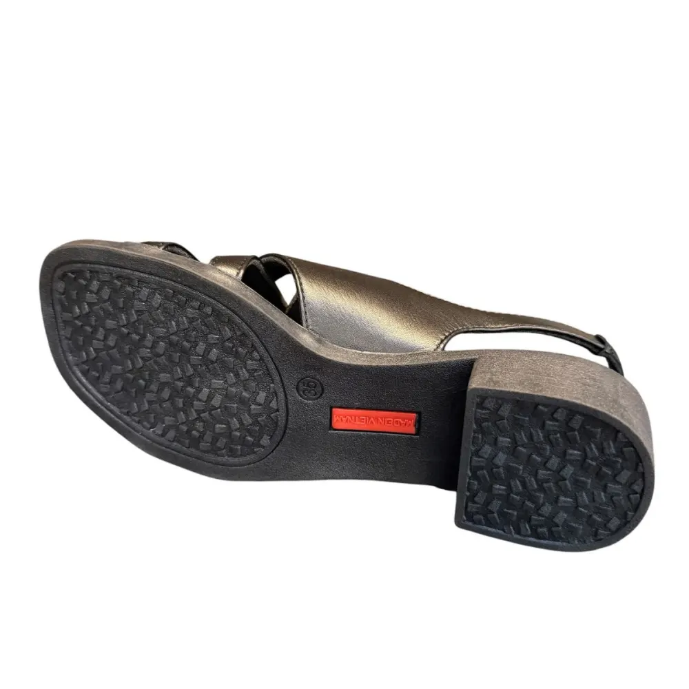Sandal nữ quai chéo Hải Nancy da bò trơn SH622D ảnh 7