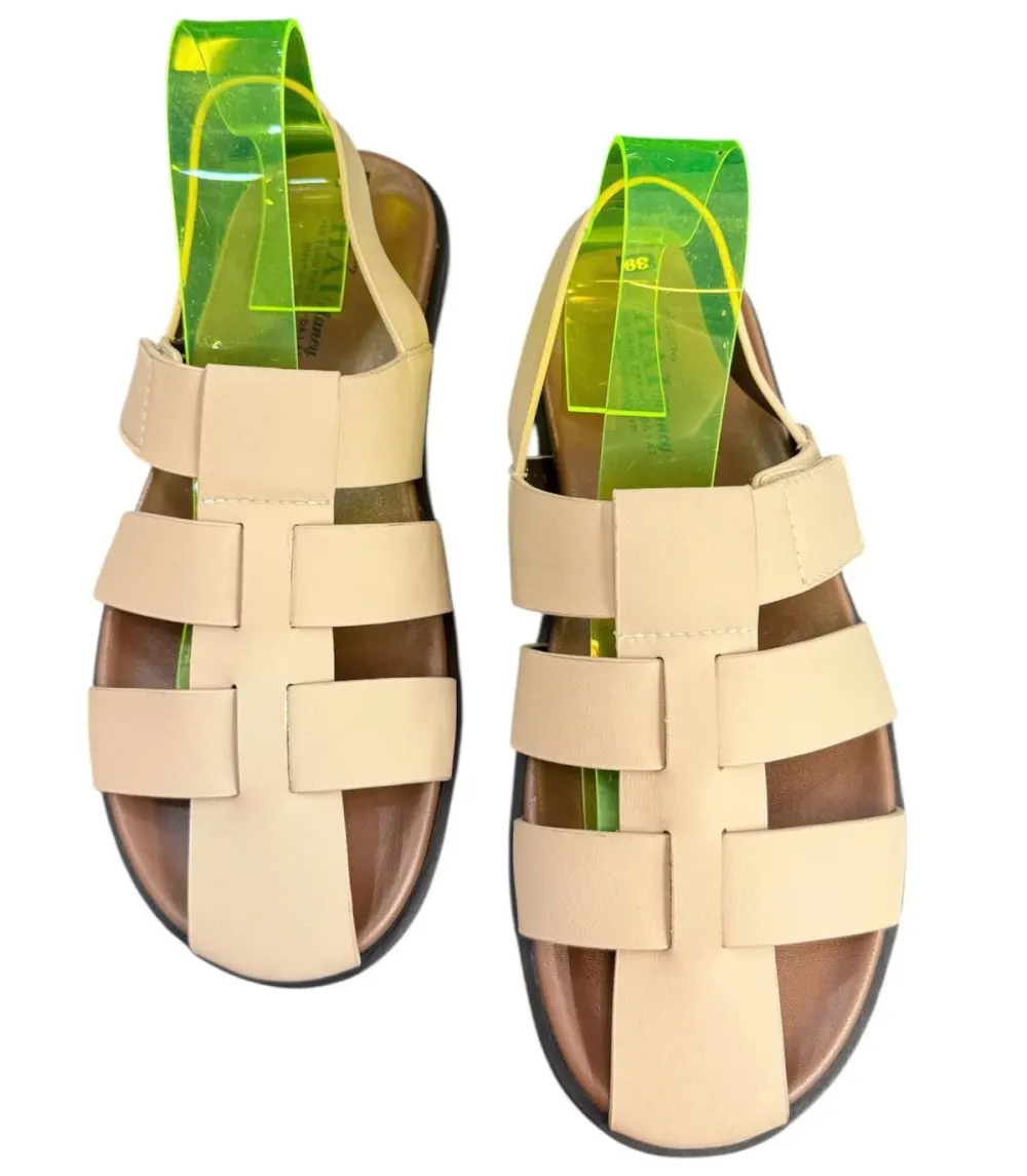 Sandal nam quai chéo Hải Nancy da bò cao cấp SR005K ảnh 4