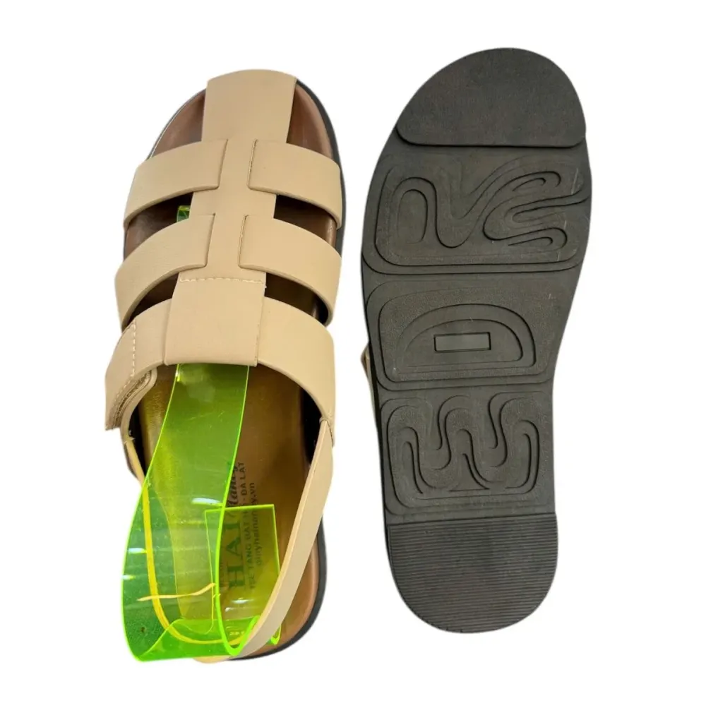 Sandal nam quai chéo Hải Nancy da bò cao cấp SR005K ảnh 6