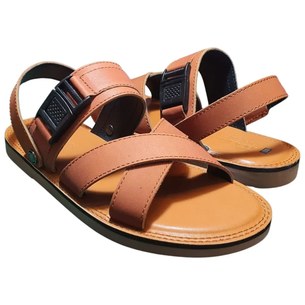 Sandal nam quai chéo Hải Nancy da bò cao cấp SV003V ảnh 2