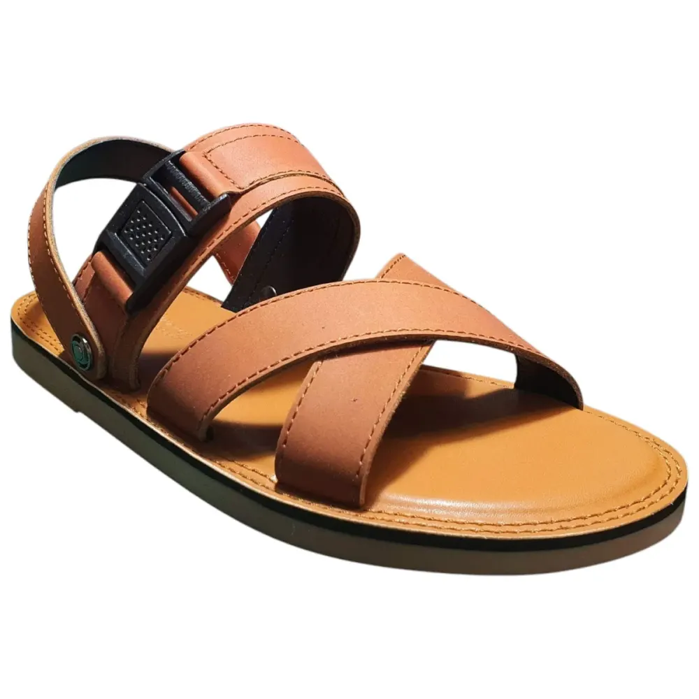 Sandal nam quai chéo Hải Nancy da bò cao cấp SV003V ảnh 3