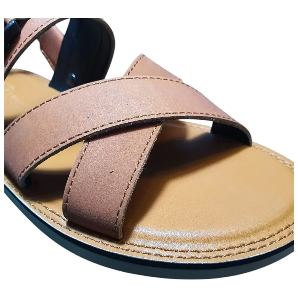 Sandal nam quai chéo Hải Nancy da bò cao cấp SV003V ảnh 8